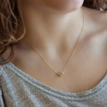 Load image into Gallery viewer, L&amp;E Faith over Fear Gold Cross Necklace
