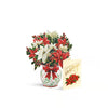 Flower Bouquet Card -Festive Poinsettias