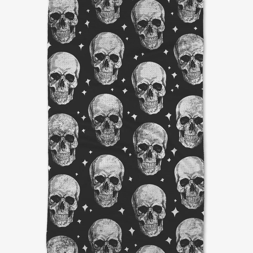 Geometry Skulls Tea Towel