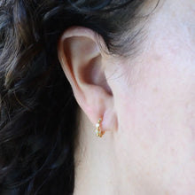 Load image into Gallery viewer, NY Cubic Zirconia Tiny Gold Hoops
