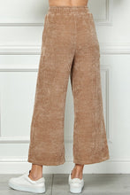 Load image into Gallery viewer, Tan Chenille Cropped Wide Pants
