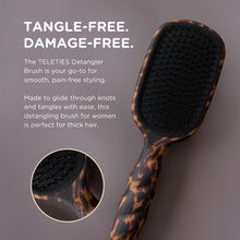 Load image into Gallery viewer, Teleties Detangler Hair Brush for Thick Hair –Tortoise
