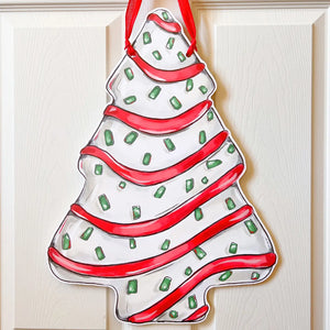 Christmas Tree Cake Door Hanger