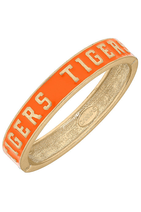 Clemson Tigers Enamel Hinge Bangle -Orange