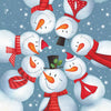 Cocktail Napkins -Snowmen Circle
