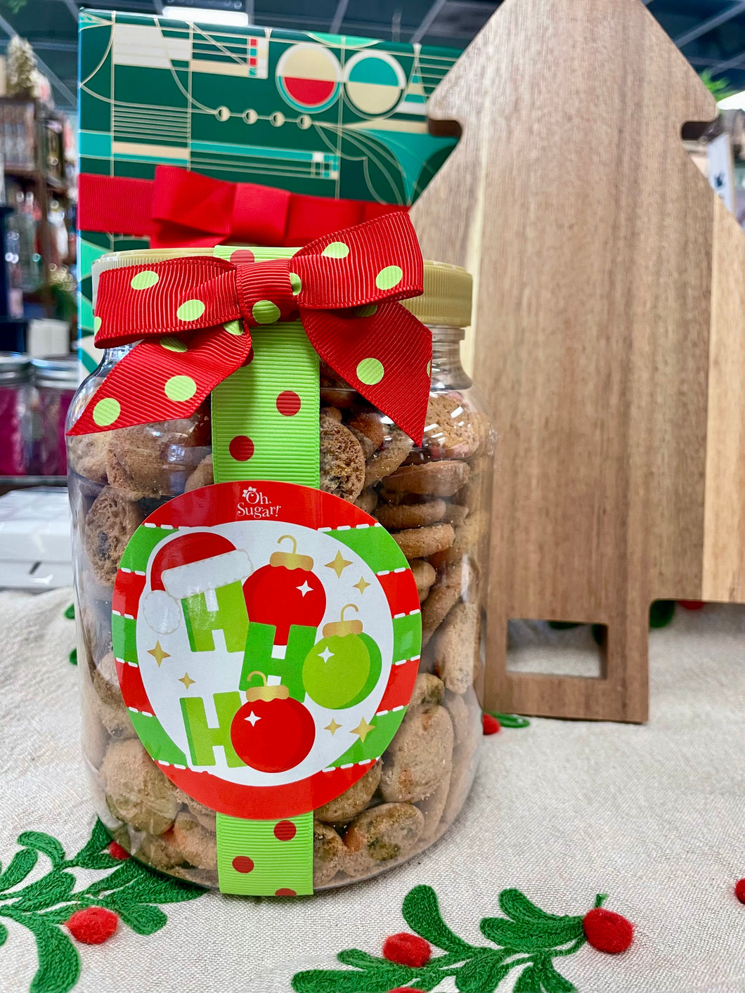 Ho Ho Ho Ornaments Nams -1/2 Gallon Jar