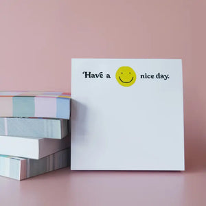 Have a Nice Day Smiley Face Jumbo Notepad