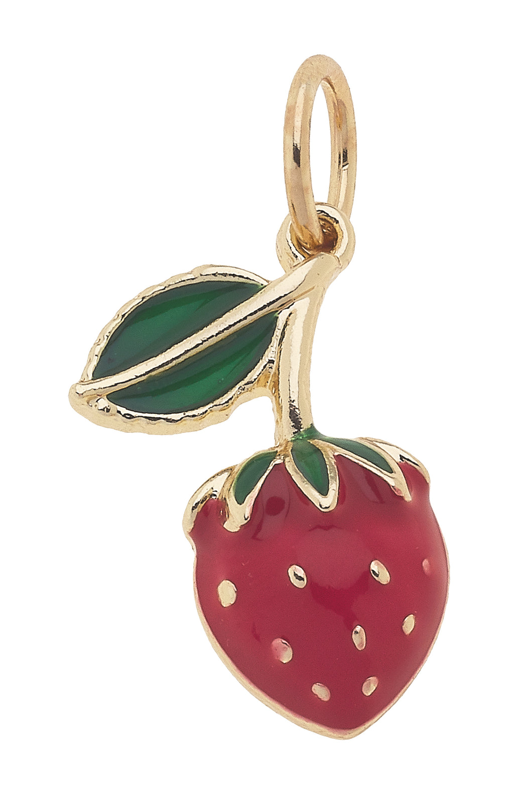 Strawberry 3D Charm -Red & Green