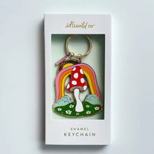 Load image into Gallery viewer, Enamel Keychain -Magic Mushroom

