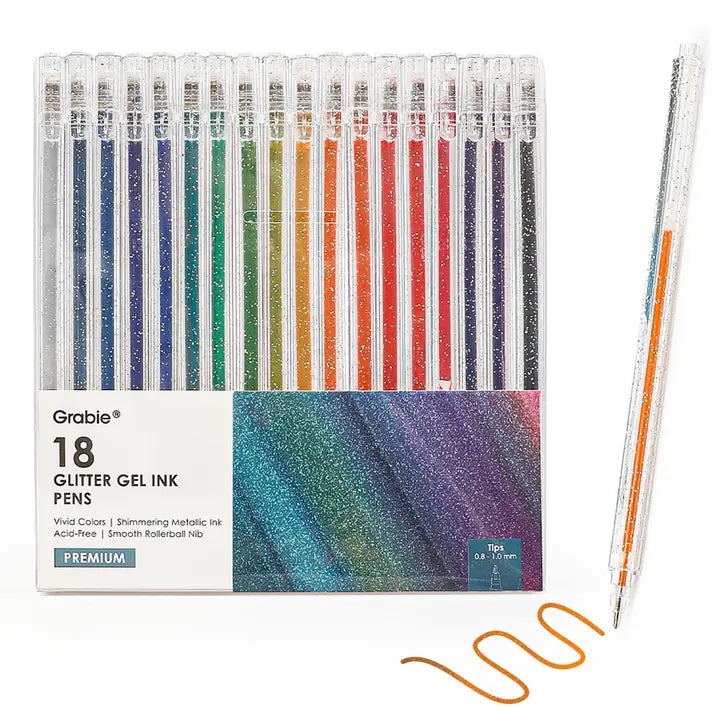 Iridescent Glitter Gel Ink Pen Set
