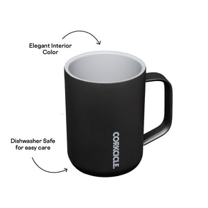 Corkcicle Pure Taste Coffee Mug -Ceramic Slate/Grey