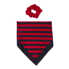 Load image into Gallery viewer, Gameday Scarf &amp; Scrunchie Set -Red/Black
