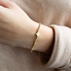 L&E Faith over Fear Gold Bracelet -Gold