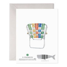 Load image into Gallery viewer, E Frances Father&#39;s Day Card -Lawn Chair Dad
