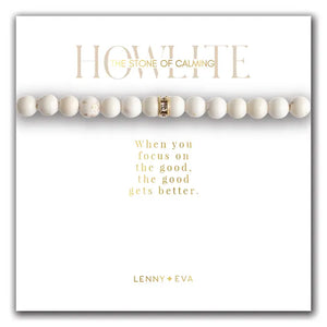 L&E Gemstone Sparkle Bracelet -Howlite