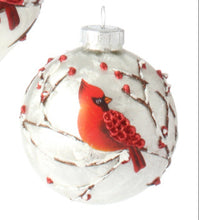 Load image into Gallery viewer, Holly &amp; Pine Cardinal Ornament
