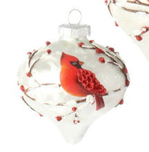 Load image into Gallery viewer, Holly &amp; Pine Cardinal Ornament
