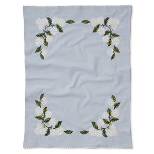 Rifle Paper Embroidered Tea Towel -Hydrangea