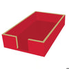 Guest Towel Napkin Caddy -Red w/ Gold
