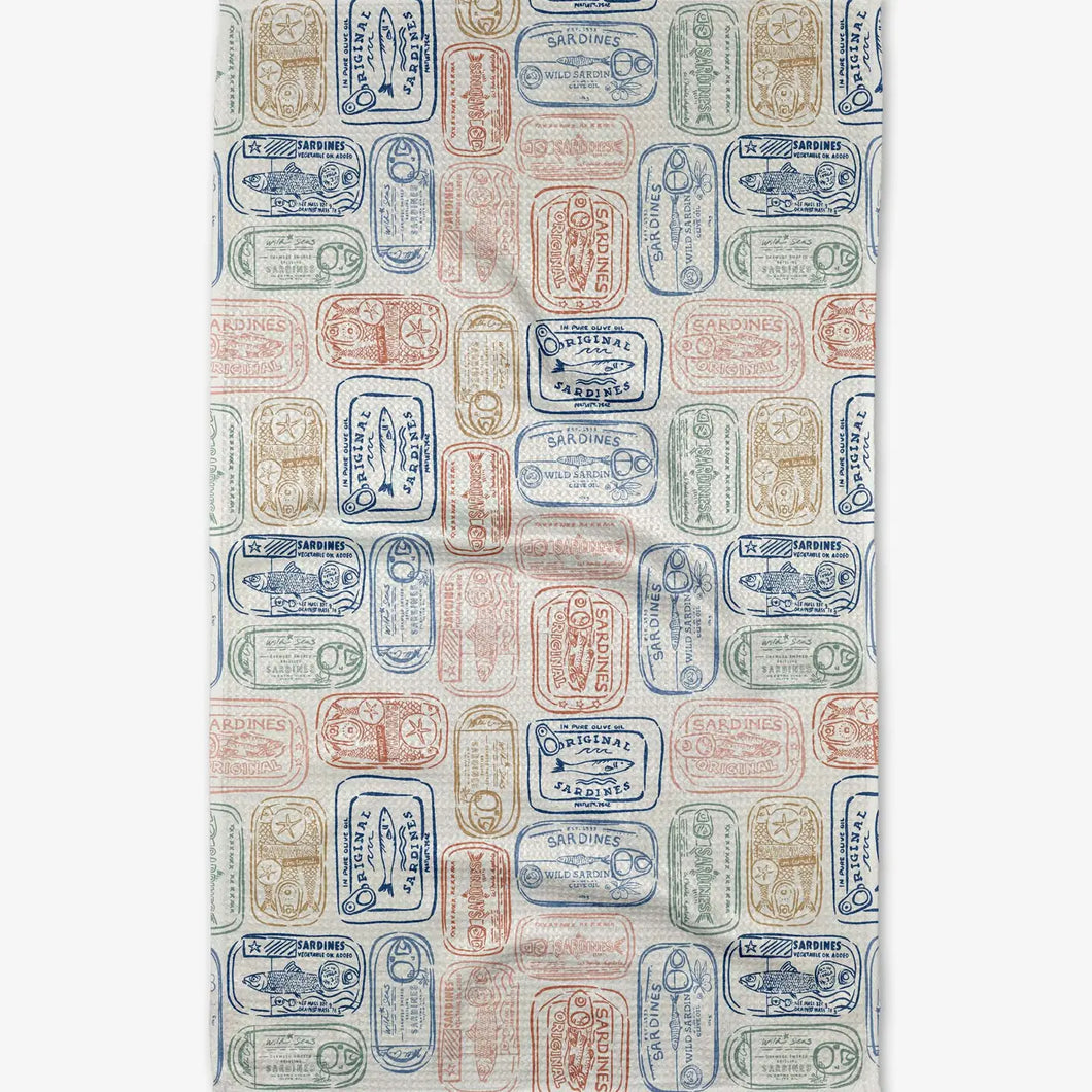 Geometry Tinned Sardines Tea Towel