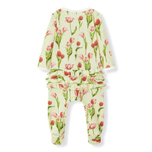 Load image into Gallery viewer, MilkBarn Ruffle Footed Romper -Tulip
