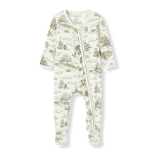 Load image into Gallery viewer, MilkBarn Ruffle Footed Romper -Country Toile
