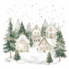 Cocktail Napkins -Snowy Houses