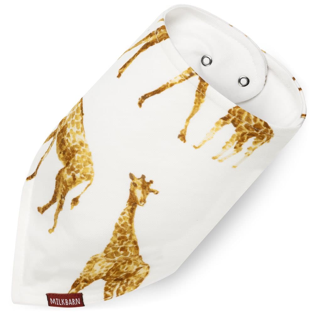 MilkBarn Kerchief Bib -Orange Giraffe