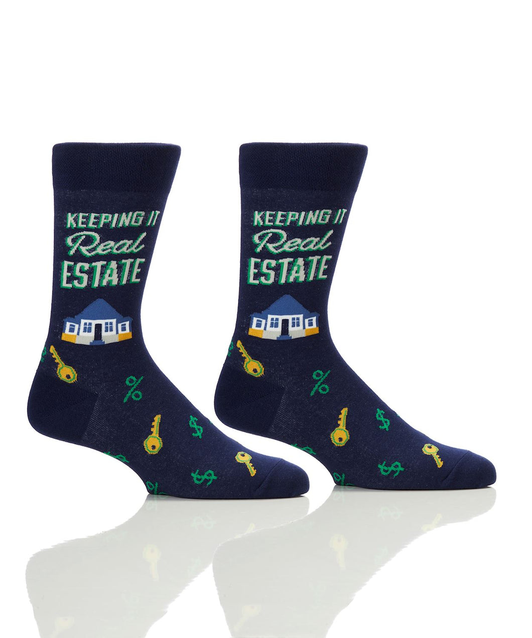 Men's Crew Socks -Keeping It Real Estate