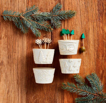 Load image into Gallery viewer, White Christmas Tidbit Bowl Sets
