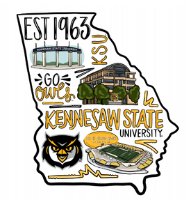 Kennesaw State Collage Flat Ornament