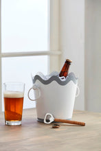 Load image into Gallery viewer, White Wavy Ice Bucket Set
