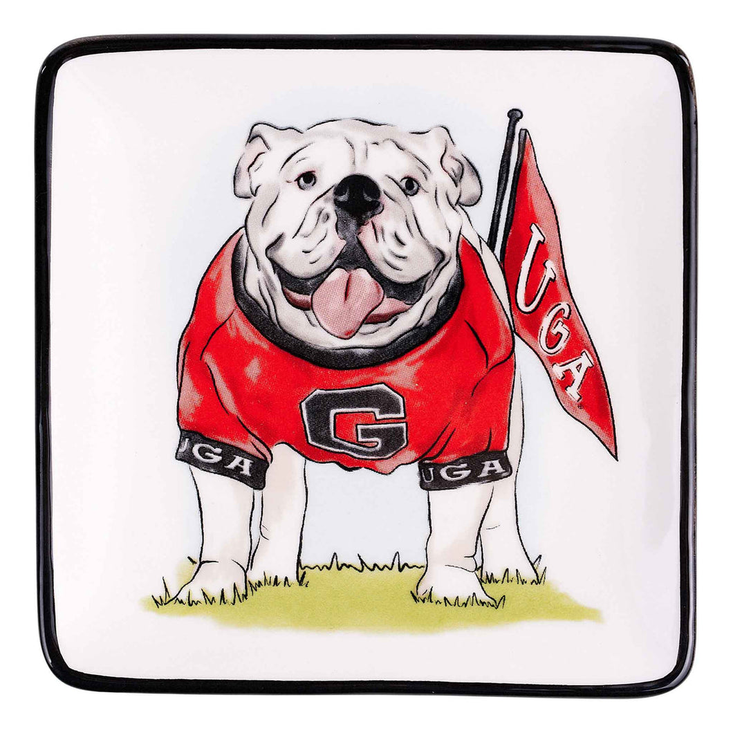 Collegiate Trinket Tray -Georgia UGA Pennant