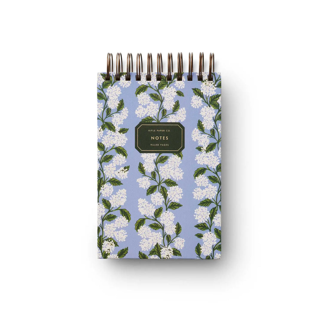 Rifle Paper Desktop Spiral Notepad -Hydrangea