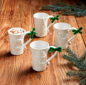 White Christmas Mugs