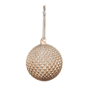 Champagne Quilted Ball Ornament