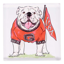 Load image into Gallery viewer, Collegiate Acrylic Napkin Weight -UGA Georgia Mascot
