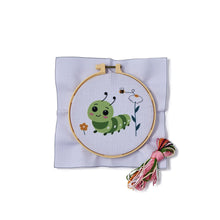 Load image into Gallery viewer, Garden Critters Cross Stitch Craft Kit
