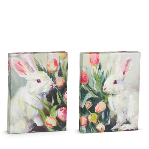 Springtime Tulip & Rabbit Wall Art