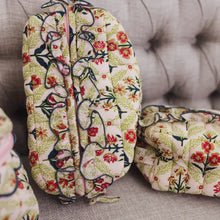 Load image into Gallery viewer, Meadow Luxe Ruffled Quilted Cosmetic Bags
