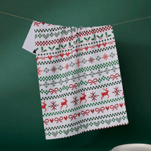 Load image into Gallery viewer, Geometry Ugly Sweater Day Tea Towel
