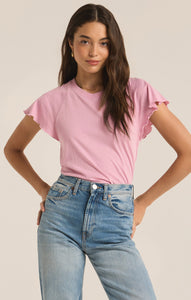 Z Supply Abby Flutter Tee -Sunset Mauve