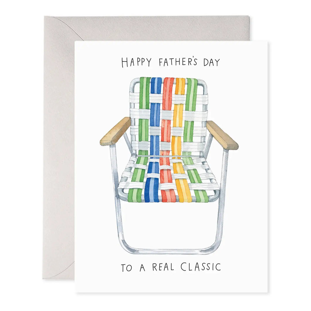 E Frances Father's Day Card -Lawn Chair Dad