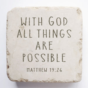 Small Scripture Block -Matthew 19:26