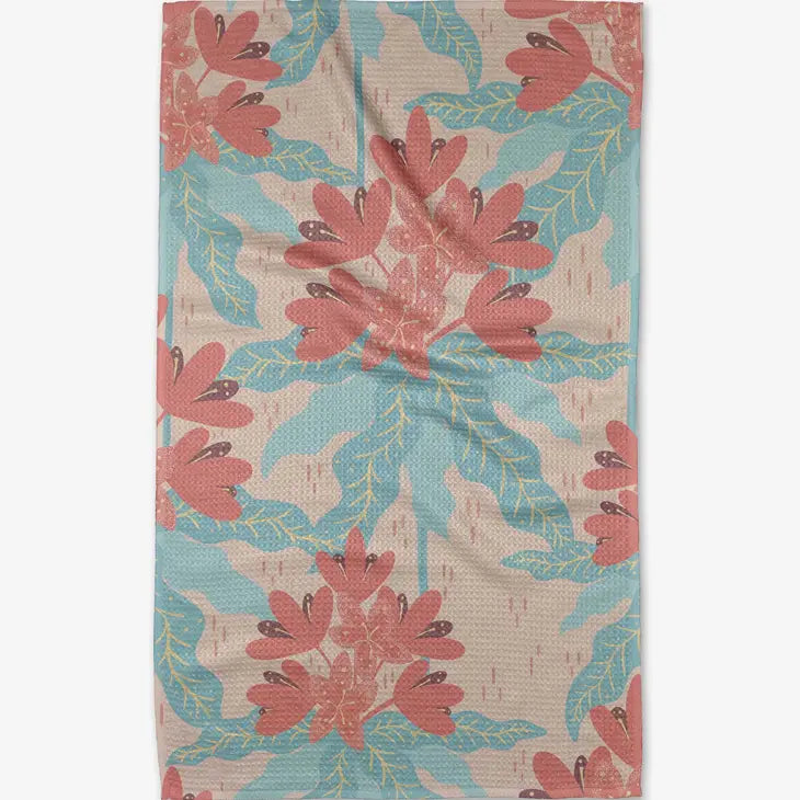 Geometry Rhododendron Tea Towel