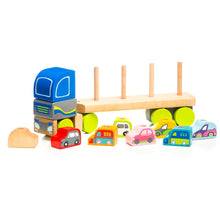 Load image into Gallery viewer, Cubika Wooden Truck with Cars
