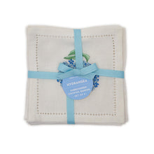Load image into Gallery viewer, Hydrangea Embroidered Cocktail Napkins
