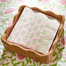 Load image into Gallery viewer, Scalloped Edge Basket Weave Cocktail Napkin Holder
