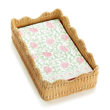 Load image into Gallery viewer, Scalloped Edge Basket Weave Guest Towel Holder
