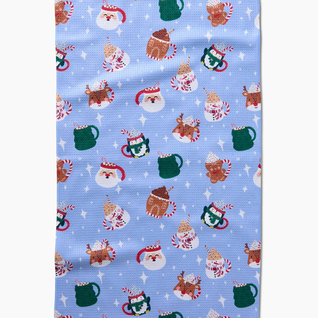 Geometry Christmas Mugs Tea Towel